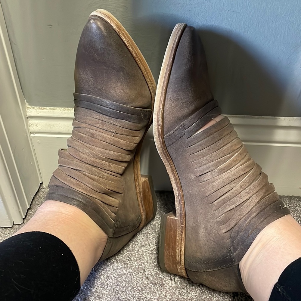 Free people ankle booties size 10